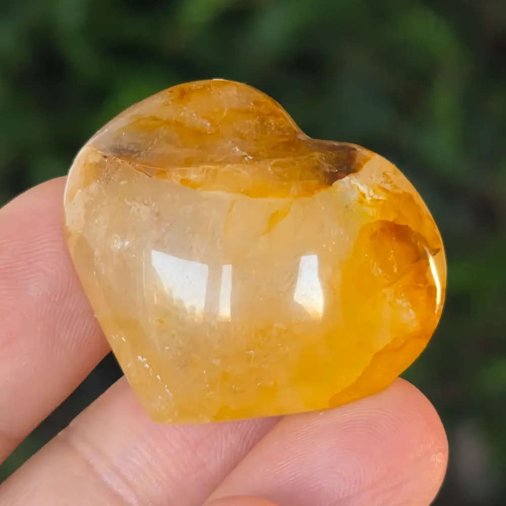 Golden healer szív, citrom kvarc mintás mini3
