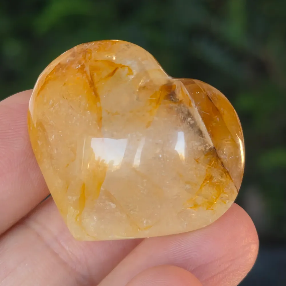 Golden healer szív, citrom kvarc mintás mini3