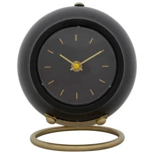 Bronz és Fekete Vintage Asztali Óra