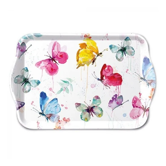 Butterfly Collection műanyag kistálca 13x21 cm