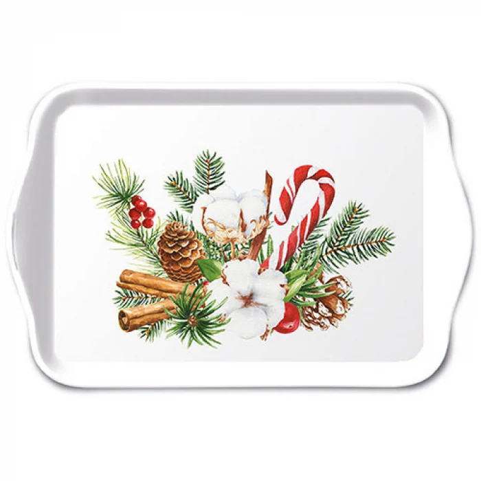 Karácsonyi műanyag kis tálca Christmas arrangement