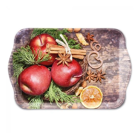 Karácsonyi műanyag kistálca Winter Apples