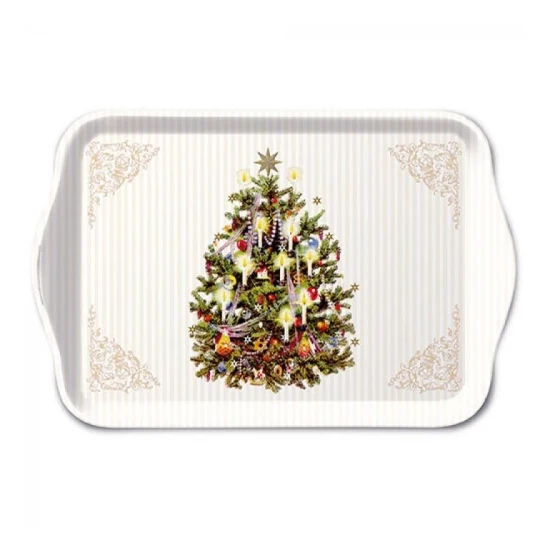 Karácsonyi műanyag kistálca X-mas Tree Cream