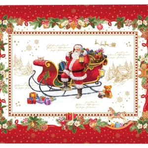 Karácsonyi műanyag kínáló tálca 52x35 cm Christmas Memories