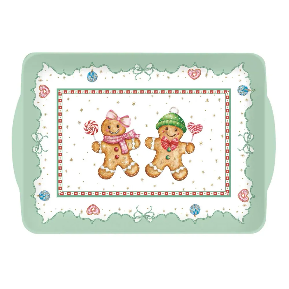 Karácsonyi műanyag tálca 22x15 cm Sweet Christmas