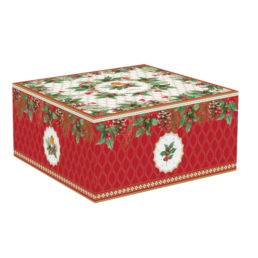 Karácsonyi porcelán nagy kerek tál Christmas Berries