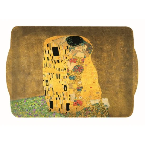 Műanyag kis tálca Klimt Csók 22x15 cm