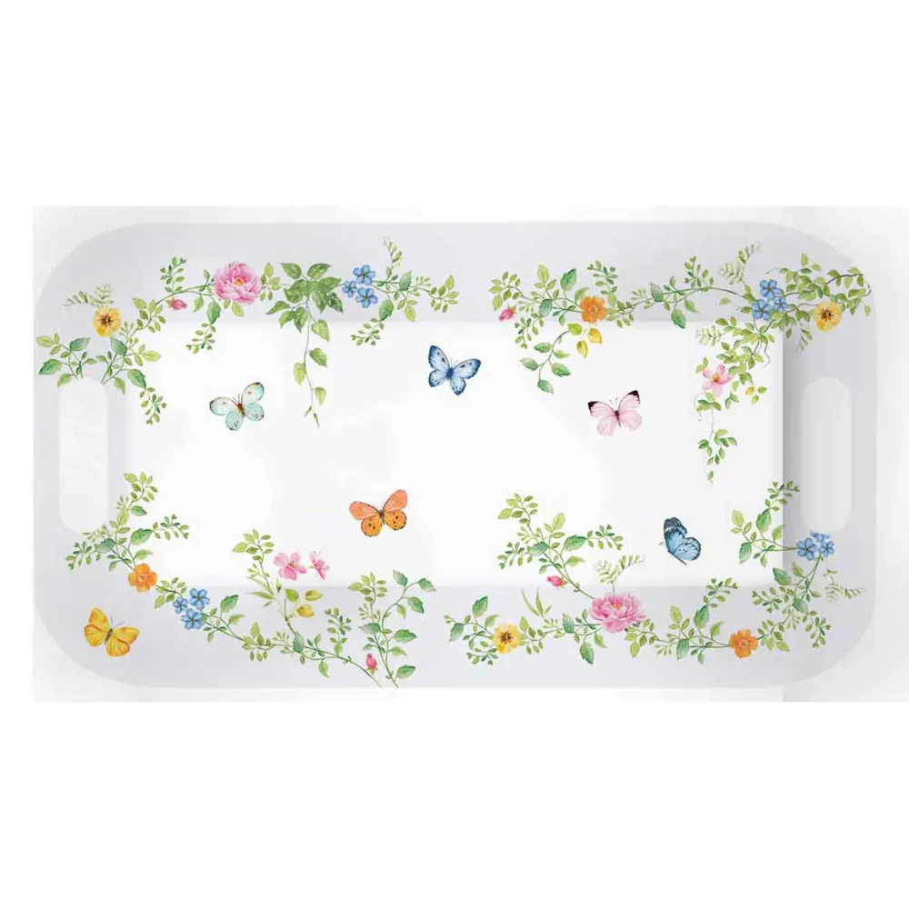 Pillangós műanyag konyhai tálca 40x21 cm Dancing Butterflies