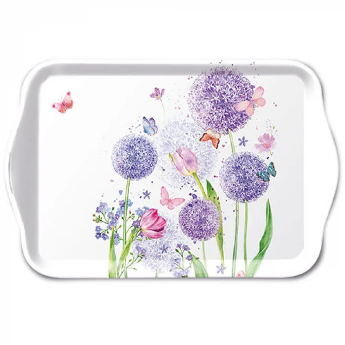 Pllangós tavaszi virágos műanyag kistálca 13x21 cm Flower beauty