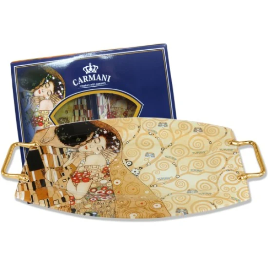 Üvegtálca Klimt Kiss