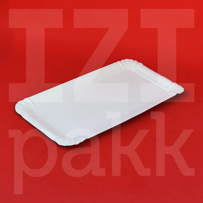 Papírtálca, palacsintás, fehér 135x 250mm - 500 db