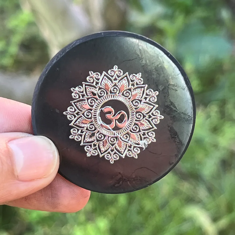 Lemez Szungit Mandala Silver