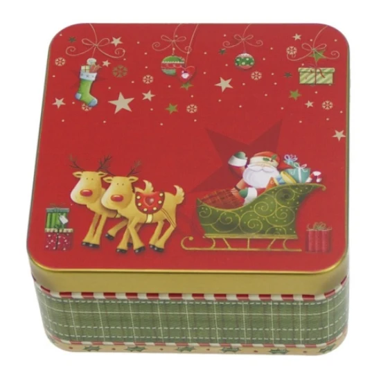 Karácsonyi konyhai fémdoboz 86x86x31 mm Christmas Magic