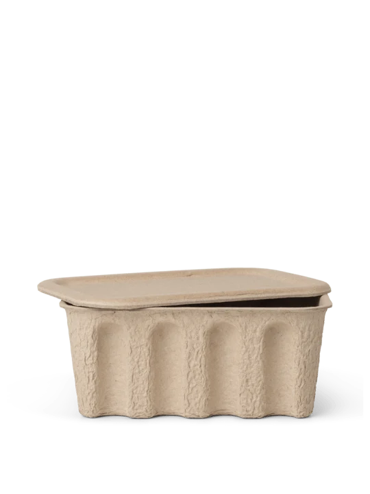 FERM LIVING Tároló doboz fedéllel - Paper Pulp S