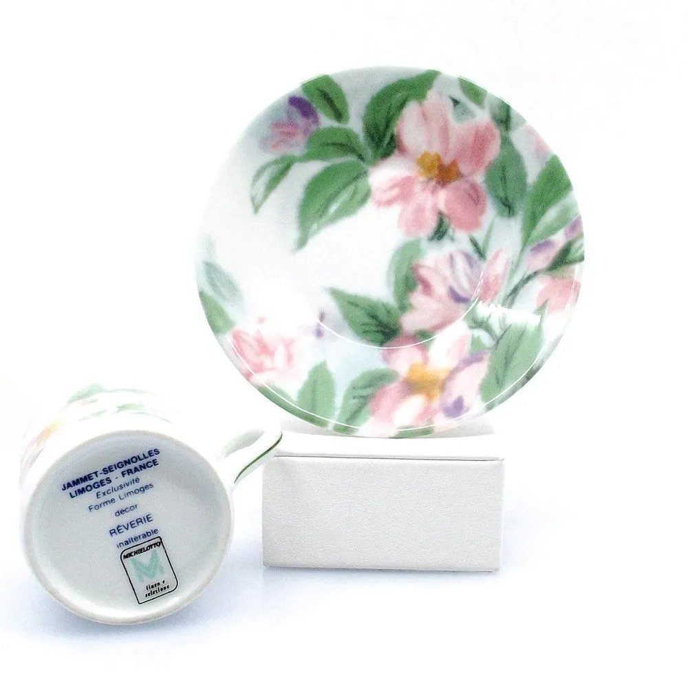 Jammet Seignolles 5 részes kávéval és porcelántálcával Limoges France -0966