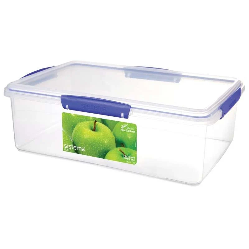 Sistema Élelmiszer tárolás - Klip It - Téglalap - 7L - Kék