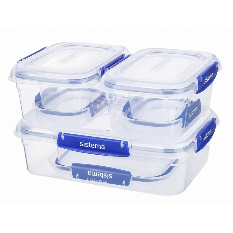 Sistema Élelmiszertárolás - Klip It Plus - Alapvető - 6 db - Kék