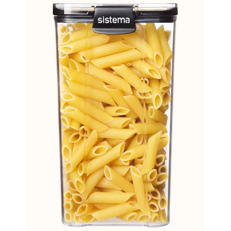 Sistema Élelmiszertárolás - Tritan Ultra - Négyzet - 1.3L - Fekete