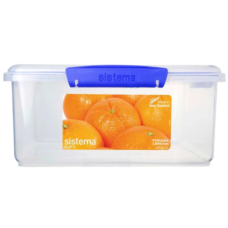 Sistema Étel tárolás - Klip It - Téglalap - 5L - Kék