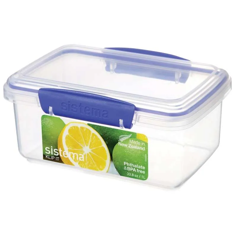 Sistema Étel tárolás - Klip It - Téglalap - 1L - Kék