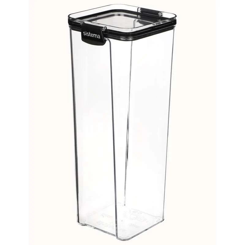 Sistema Étel tárolás - Tritan Ultra - Négyzet - Nagy - 1.9L - Fekete
