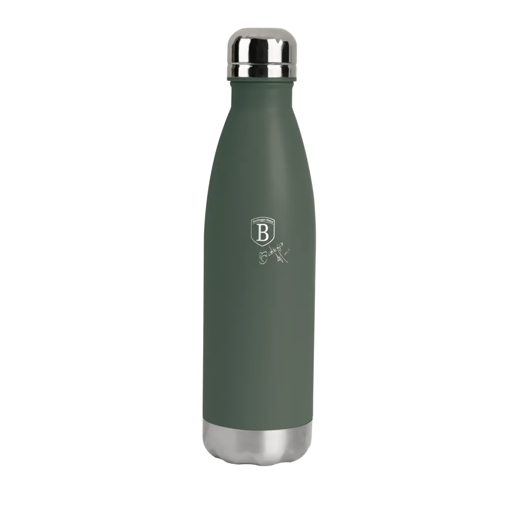 Berlinger Haus matt zöld rozsdamentes acél palack alakú termosz 500 ml