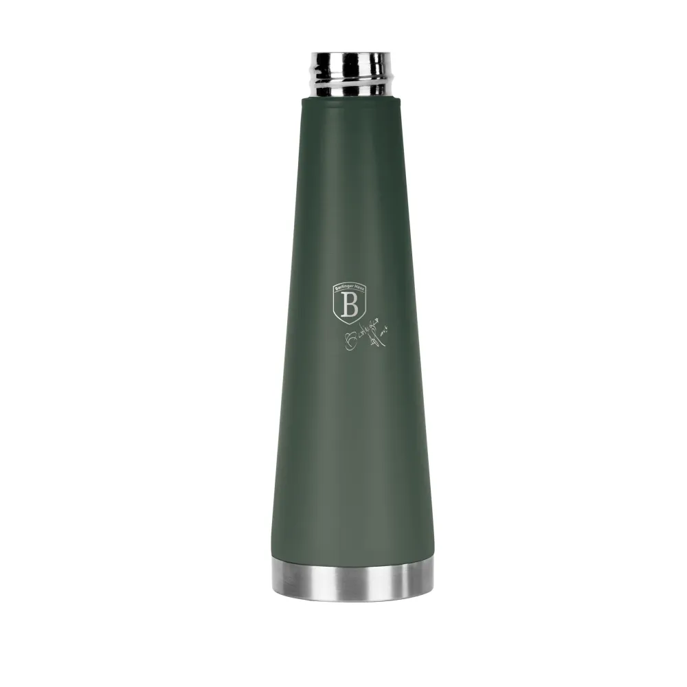 Berlinger Haus matt zöld rozsdamentes acél Palack alakú termosz 400 ml