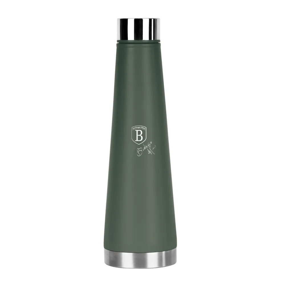 Berlinger Haus matt zöld rozsdamentes acél Palack alakú termosz 400 ml