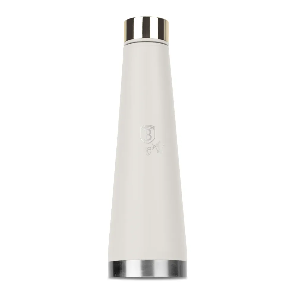 Rozsdamentes acél hőtartó palack alakú termosz 400 ml matt krém Sahara Collection
