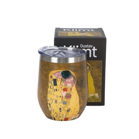 Rozsdamentes acél hőtartó termosz pohár 330 ml Klimt Csók