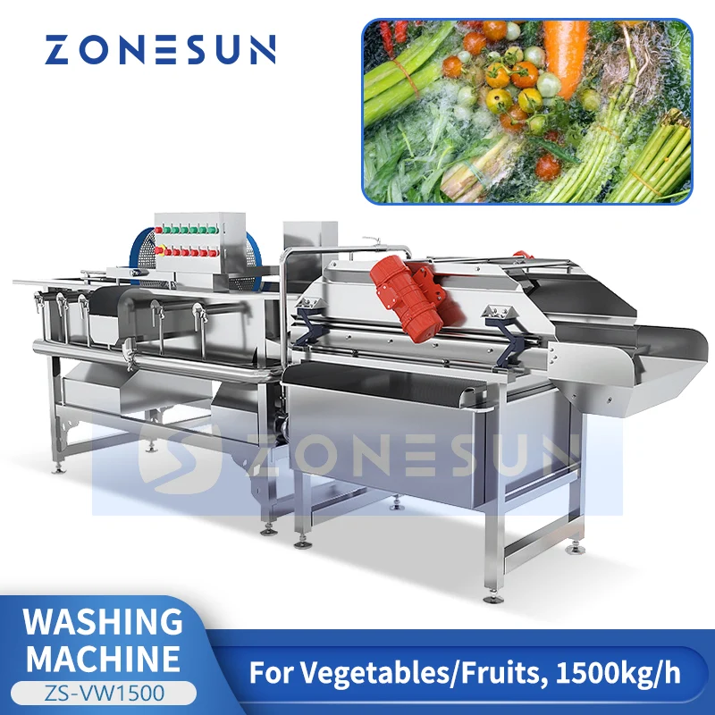 ZONESUN ZS-VW1500 Vegetable Washer Food Factories & Agricultural Cleaning Lines