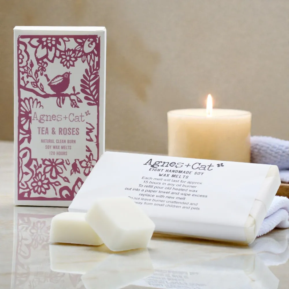 Agnes + Cat 8 darabos viaszolvadék készlet – Tea + Rózsa