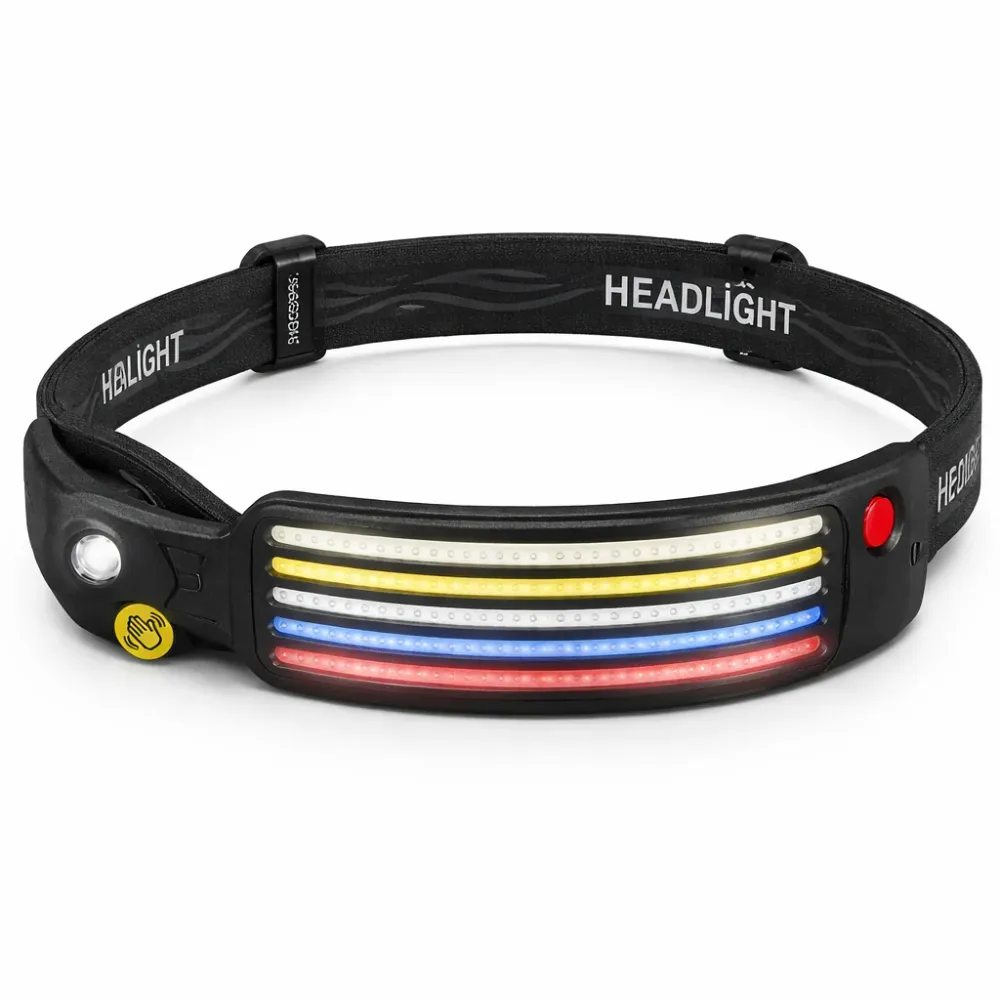Kézmozdulatos LED fejlámpa 3000 lumen – széles fény, akkumulátoros