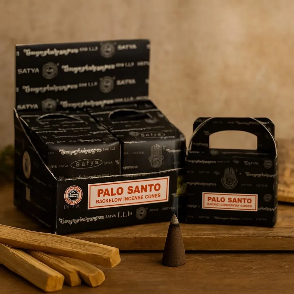 Palo Santo visszafolyású füstölő kúpok 24 darab Satya