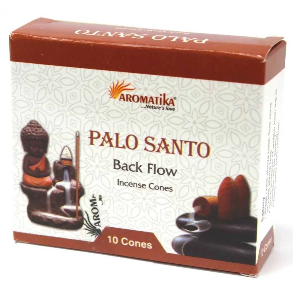 Palo Santo visszaáramlású füstölő kúpok 10 darabos csomag – Aromatica