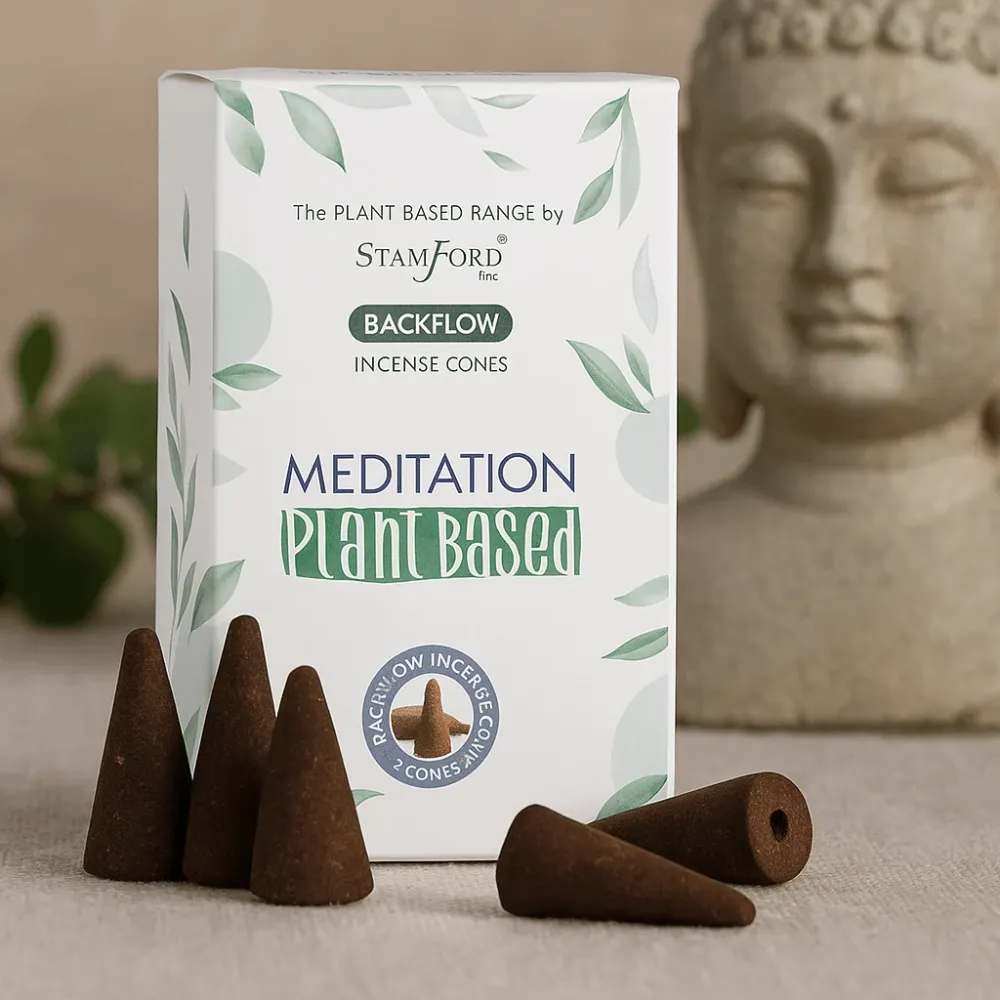 Visszafolyó füstölő kúpok növényi alapú meditáció 12 kúp