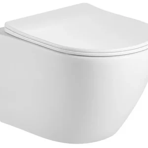 Eros ES OVAL - fali WC - WC ülőkével - TORNADO öblítés - perem nélküli - 53,5 cm