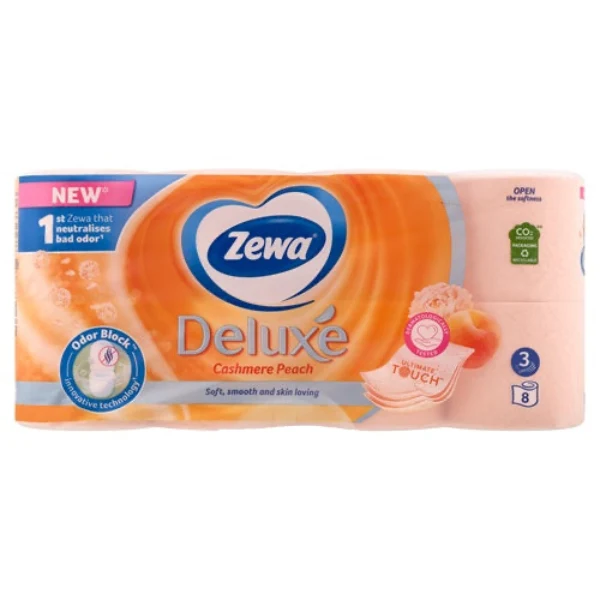 Zewa Deluxe Toalettpapír 3r Barack 8 tek
