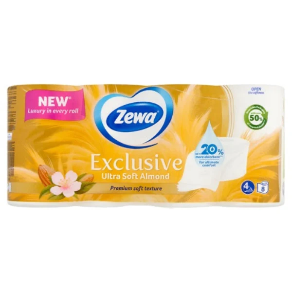 Zewa Exclusive Toalettpapír 4r Almond 8tek