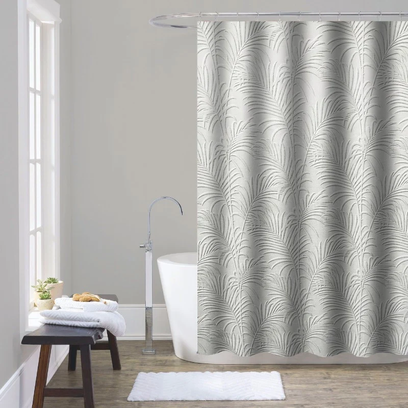 Zuhanyfüggöny - LEAVES - Impregnált textil - 180 x 200 cm