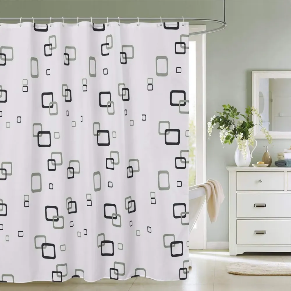 Zuhanyfüggöny - NEW GEOMETRY - Impregnált textil - 180 x 200 cm