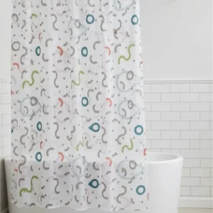 Zuhanyfüggöny - NEW WATER DROP - Impregnált textil - 180 x 200 cm