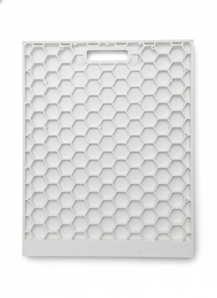 Zuhanytálca - kőhatású, strukturált pala - kompozit ásvány - Viva ES - matt fehér - 80 x 100 x 3 cm