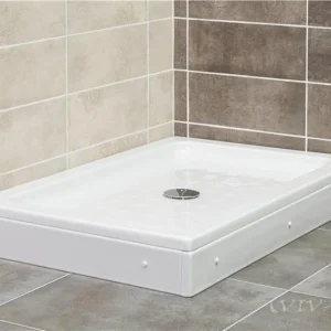 Favorit TWIN zuhanytálca szögletes aszimmetrikus - szaniter akril - 120 x 80 cm